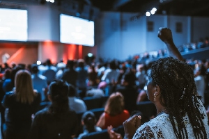 People attending an HR conference